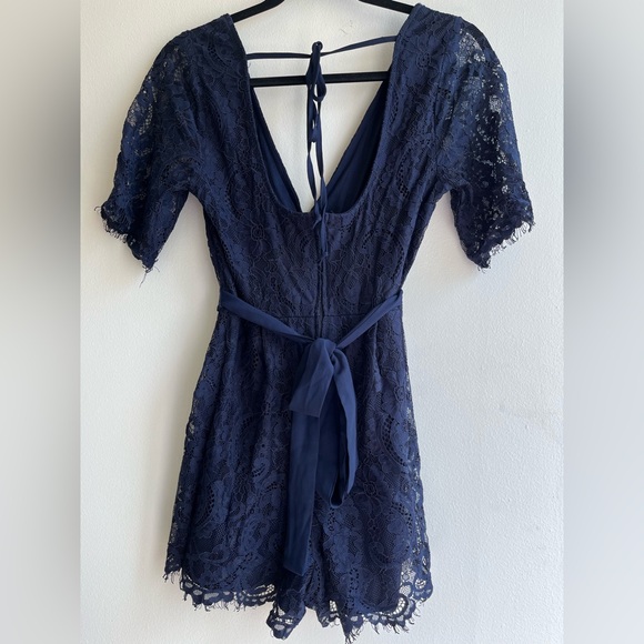 Trixxi Navy Lace Romper - Picture 2 of 5